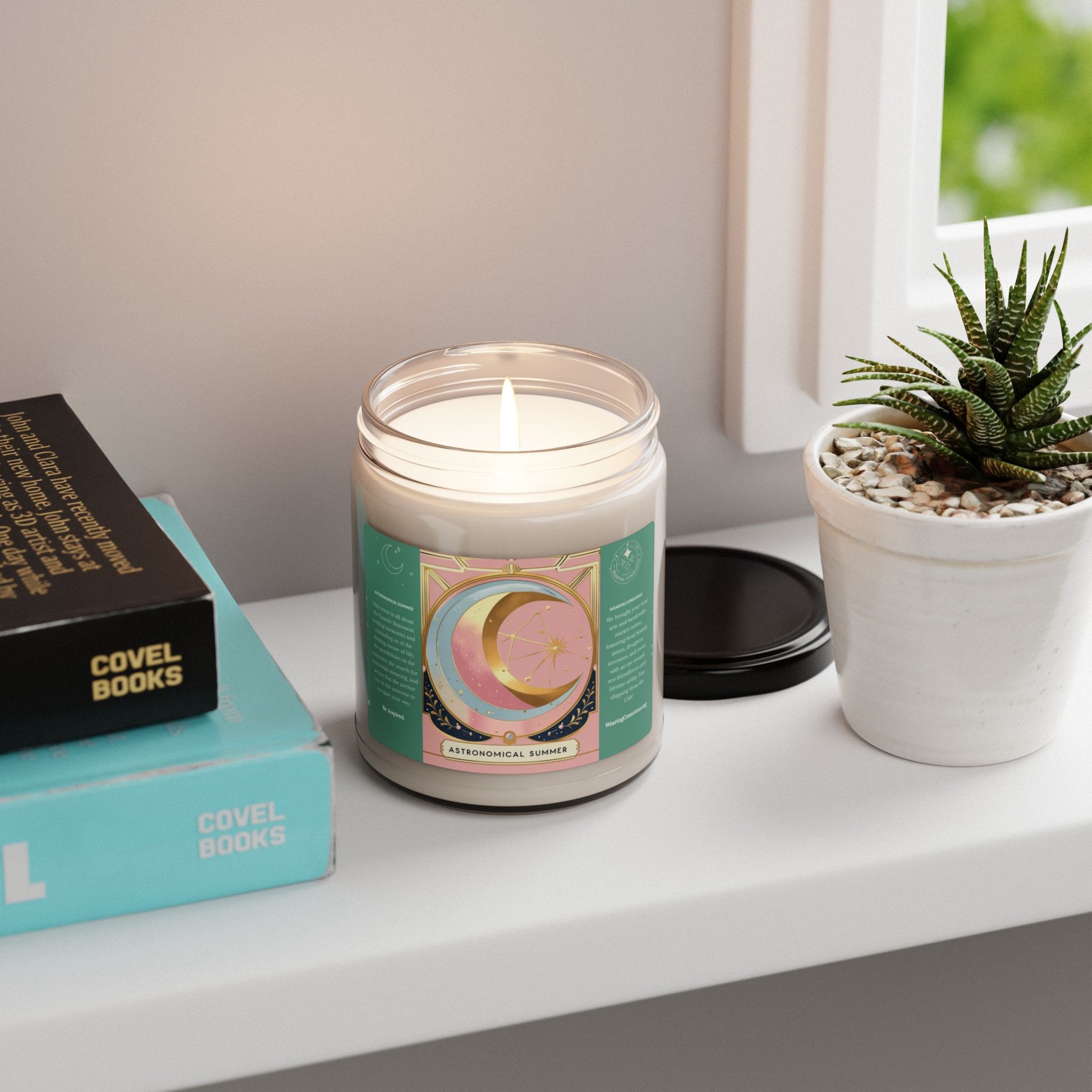 Celestial Scented Soy Candle - "Astronomical Summer", Great for Home Decor, Gifts, Aromatherapy, Meditation, or Relaxation
