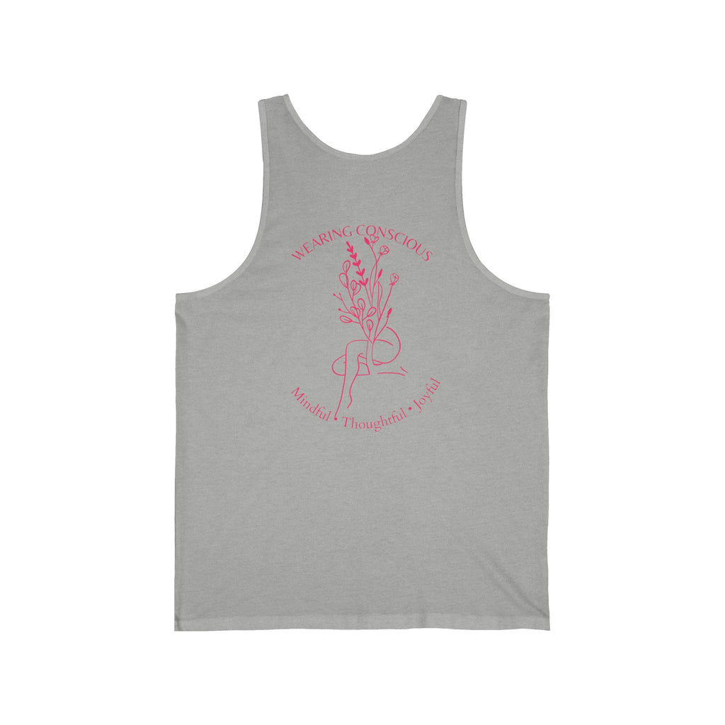 Two-Sided Mindful Thoughtful Joyful Athletic Tank - Unisex Fit