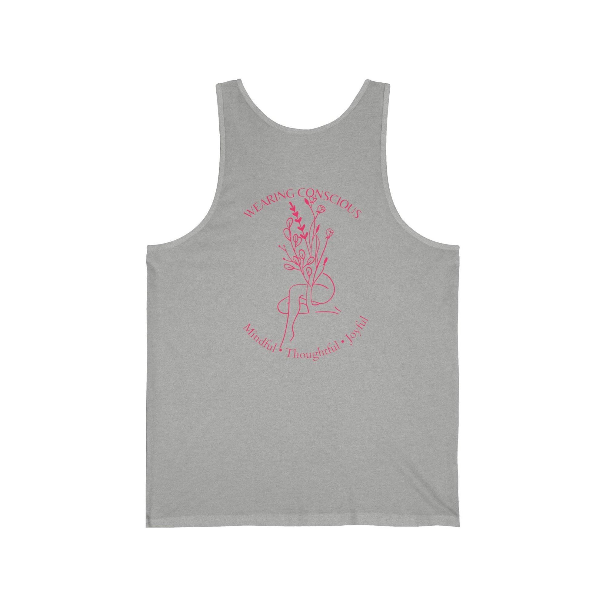 Two-Sided Mindful Thoughtful Joyful Athletic Tank - Unisex Fit