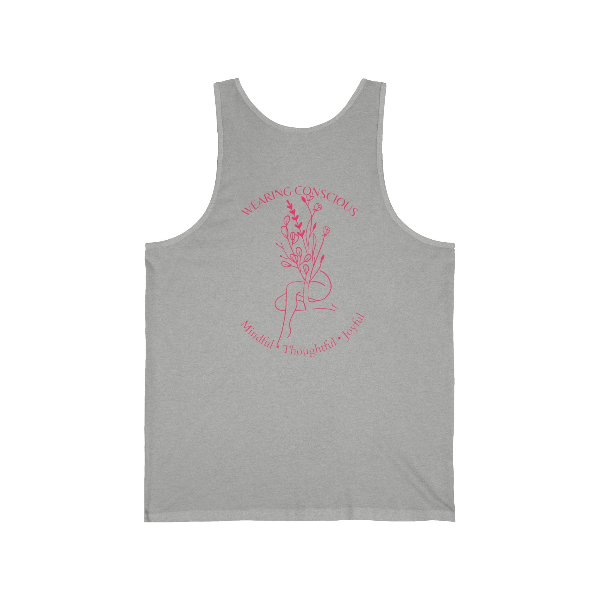 Two-Sided Mindful Thoughtful Joyful Athletic Tank - Unisex Fit