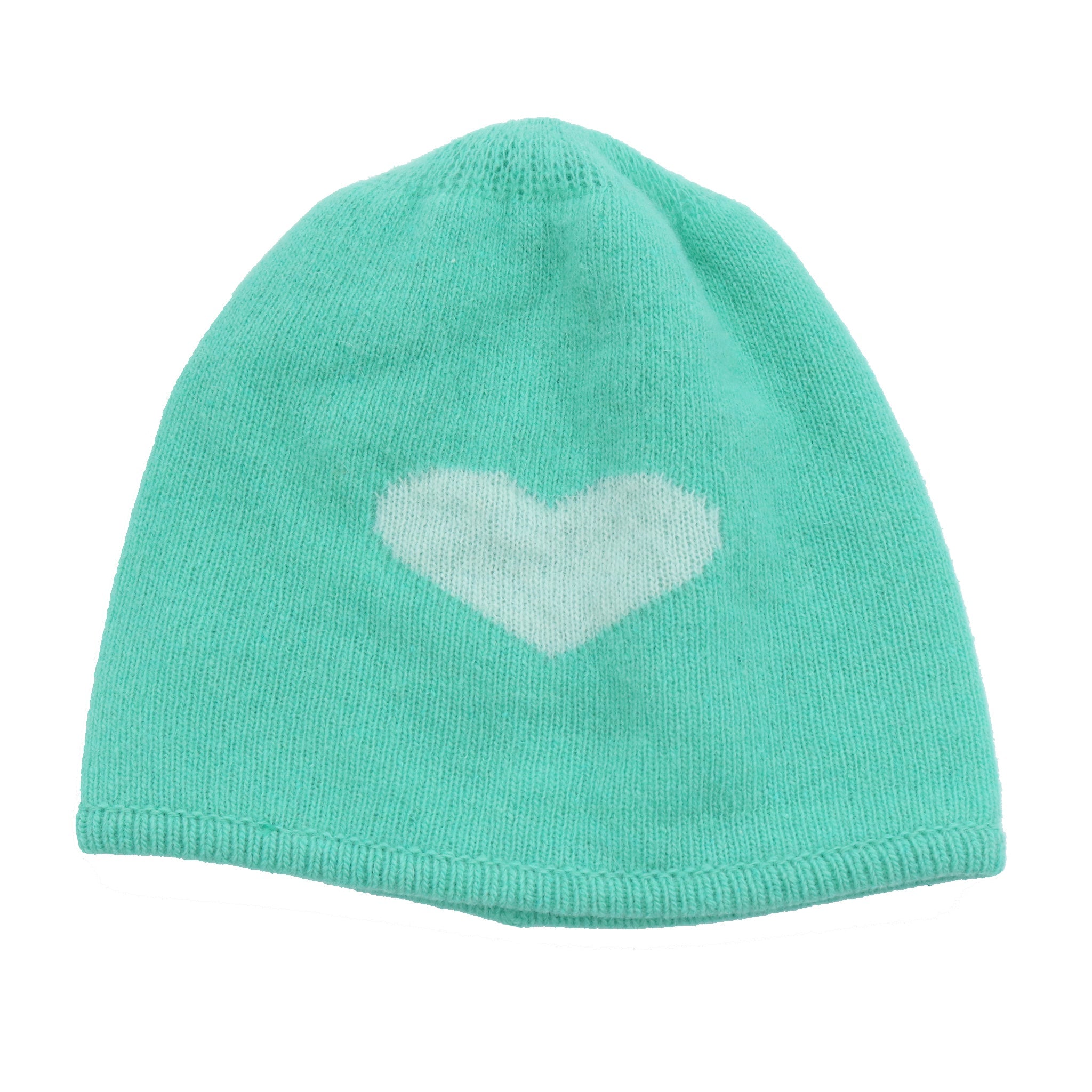 Coloblock Wool Blend Hat with Heart – Many Colors Available
