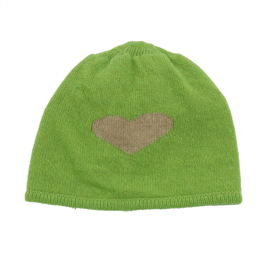 Coloblock Wool Blend Hat with Heart – Many Colors Available