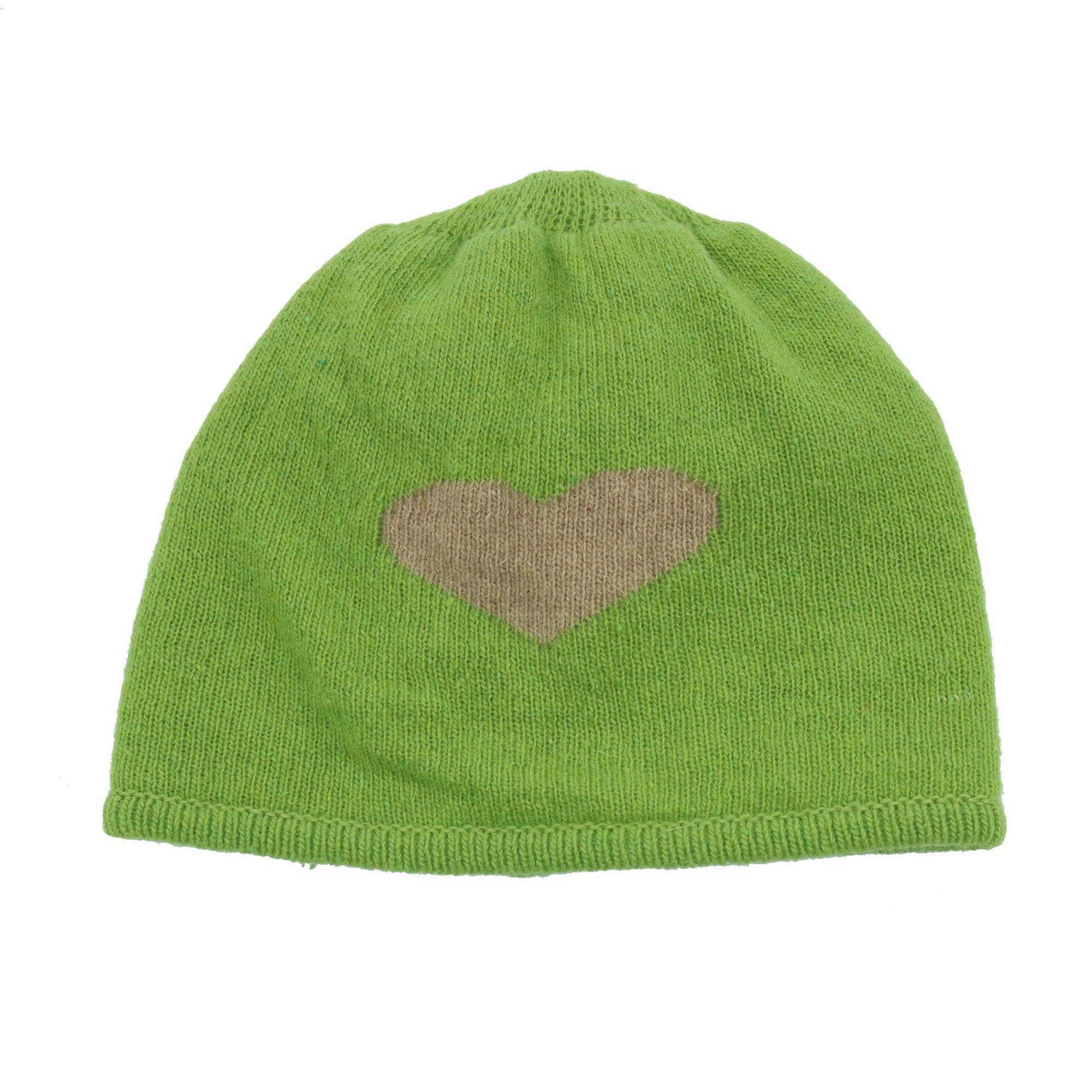 Coloblock Wool Blend Hat with Heart – Many Colors Available