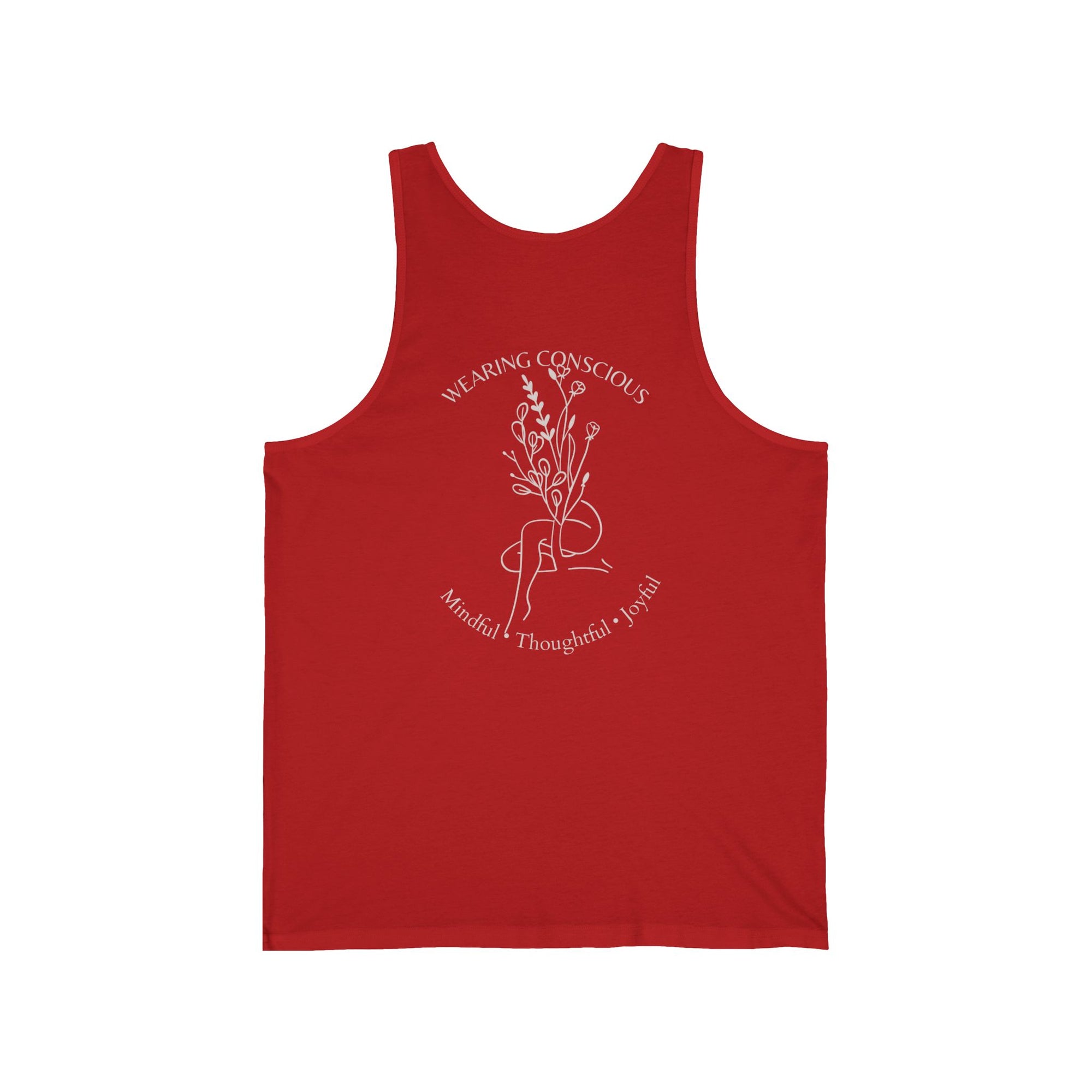 Two-Sided Mindful Thoughtful Joyful Athletic Tank - Unisex Fit