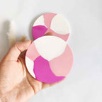 Pink coasters set of 2 or 4, aesthetic room decor for teens-1