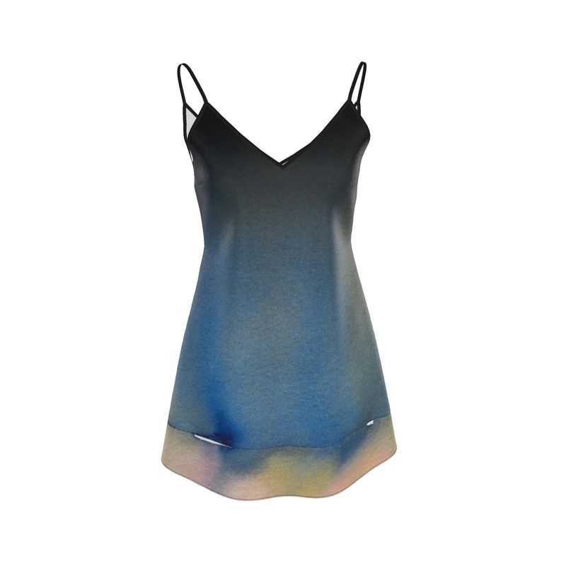 Vela Silk Slip Dress in Storm-1