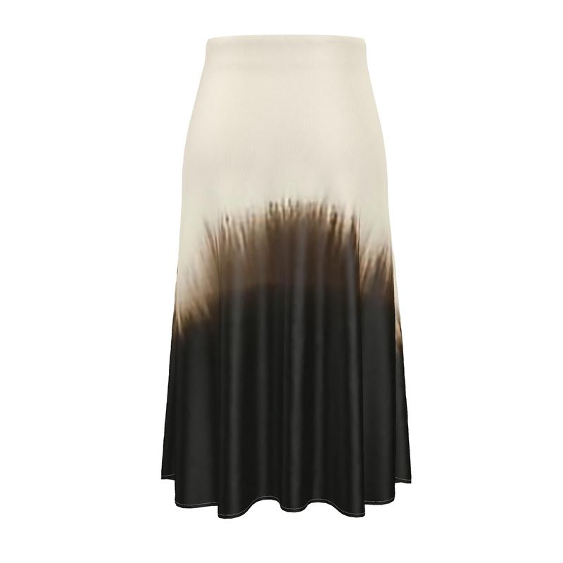 Maia Silk Midi Skirt in Dark Matter-3
