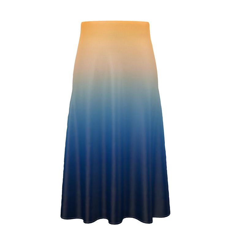 Maia Silk Midi Skirt in Cosmos-1