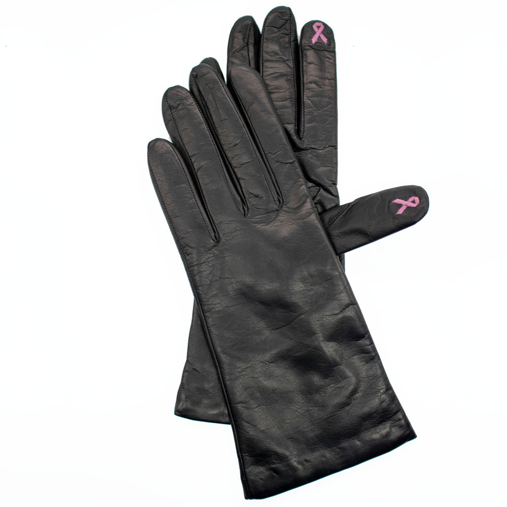LEATHER TECH GLOVES WITH EMBROIDERY-0