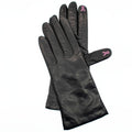 LEATHER TECH GLOVES WITH EMBROIDERY-0