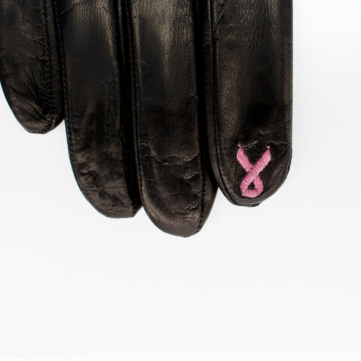 LEATHER TECH GLOVES WITH EMBROIDERY-1
