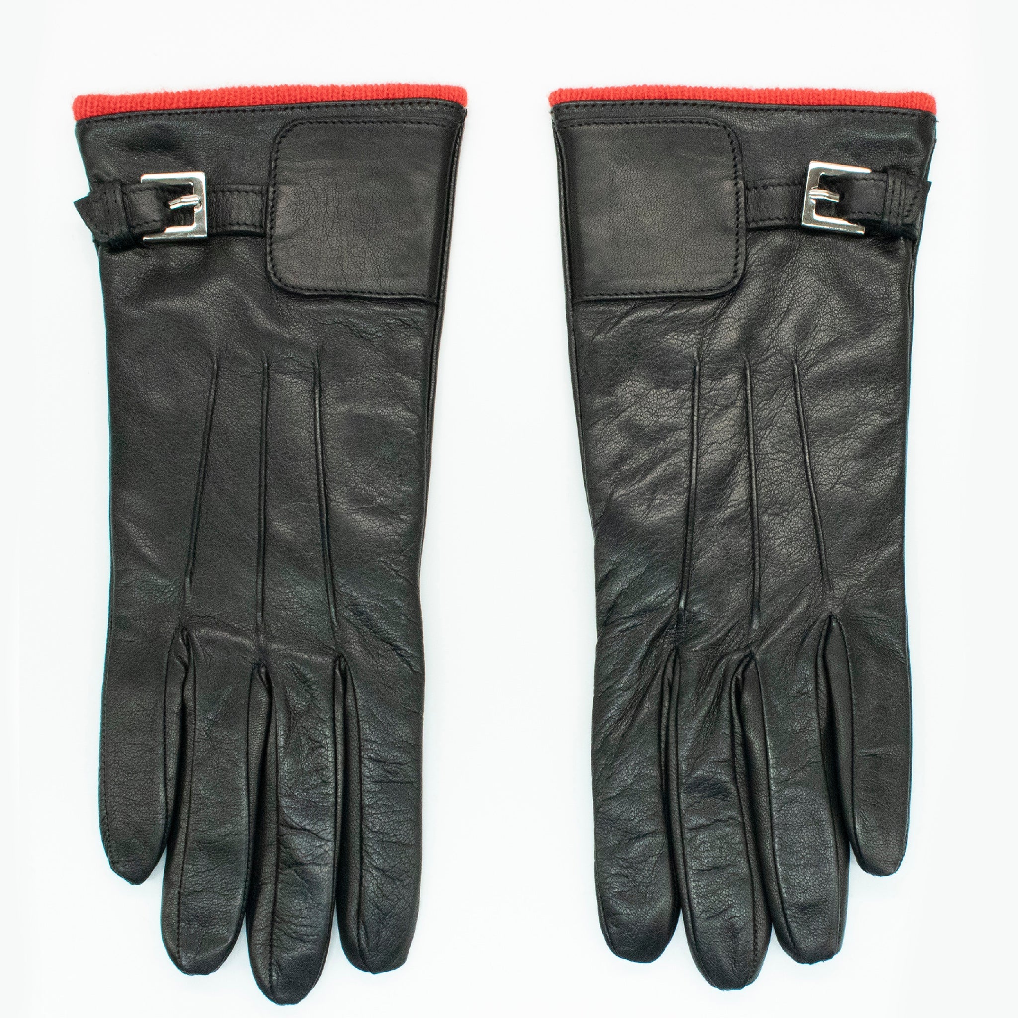 BELTED GLOVE WITH CONTRAST CUFF