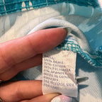 DG2 by Diane Gilman Patterned Denim Jacket – Turquoise/White – Size L