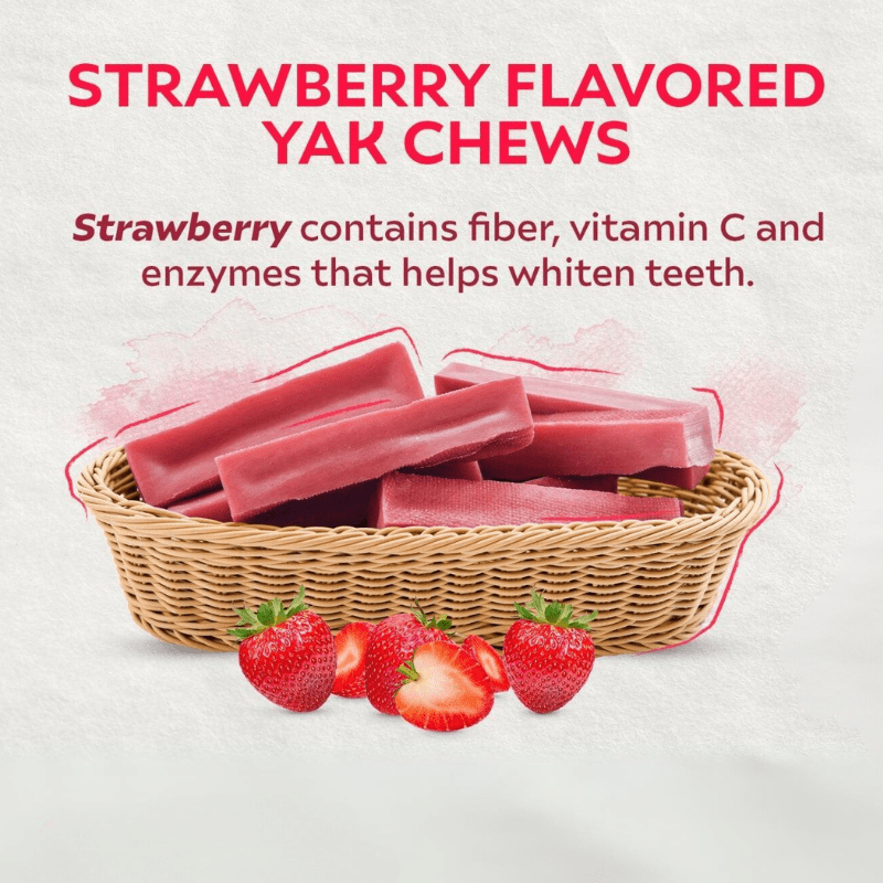 Strawberry Yak Chews