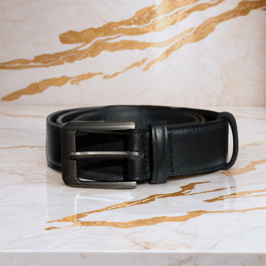 Handmade Black Leather Belt