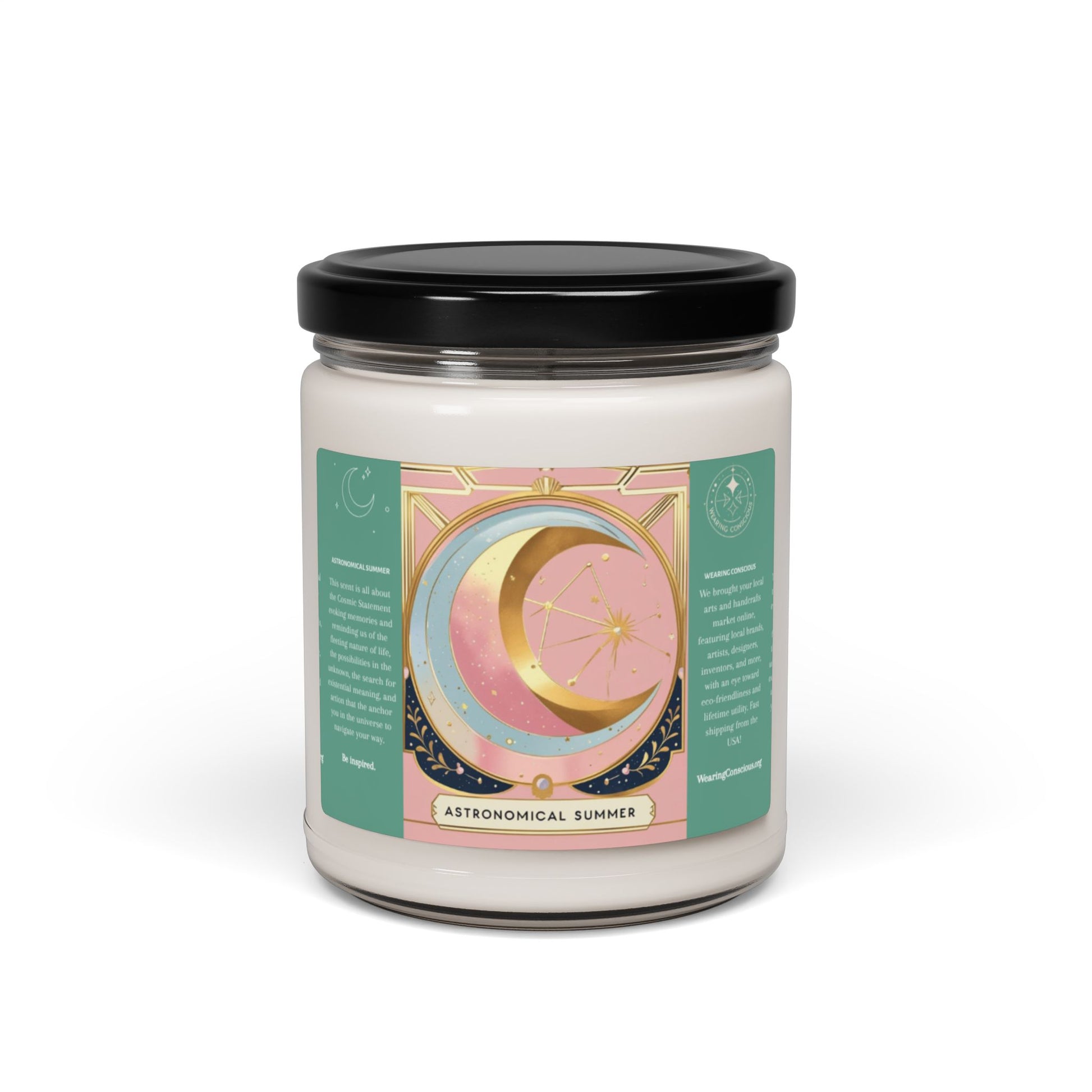 Celestial Scented Soy Candle - "Astronomical Summer", Great for Home Decor, Gifts, Aromatherapy, Meditation, or Relaxation