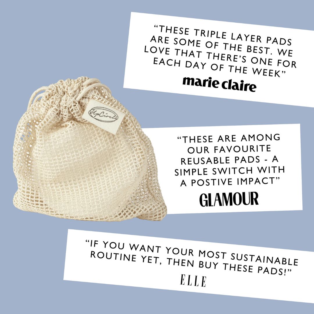 Bamboo + Cotton Plastic-Free Reusable Makeup Pads