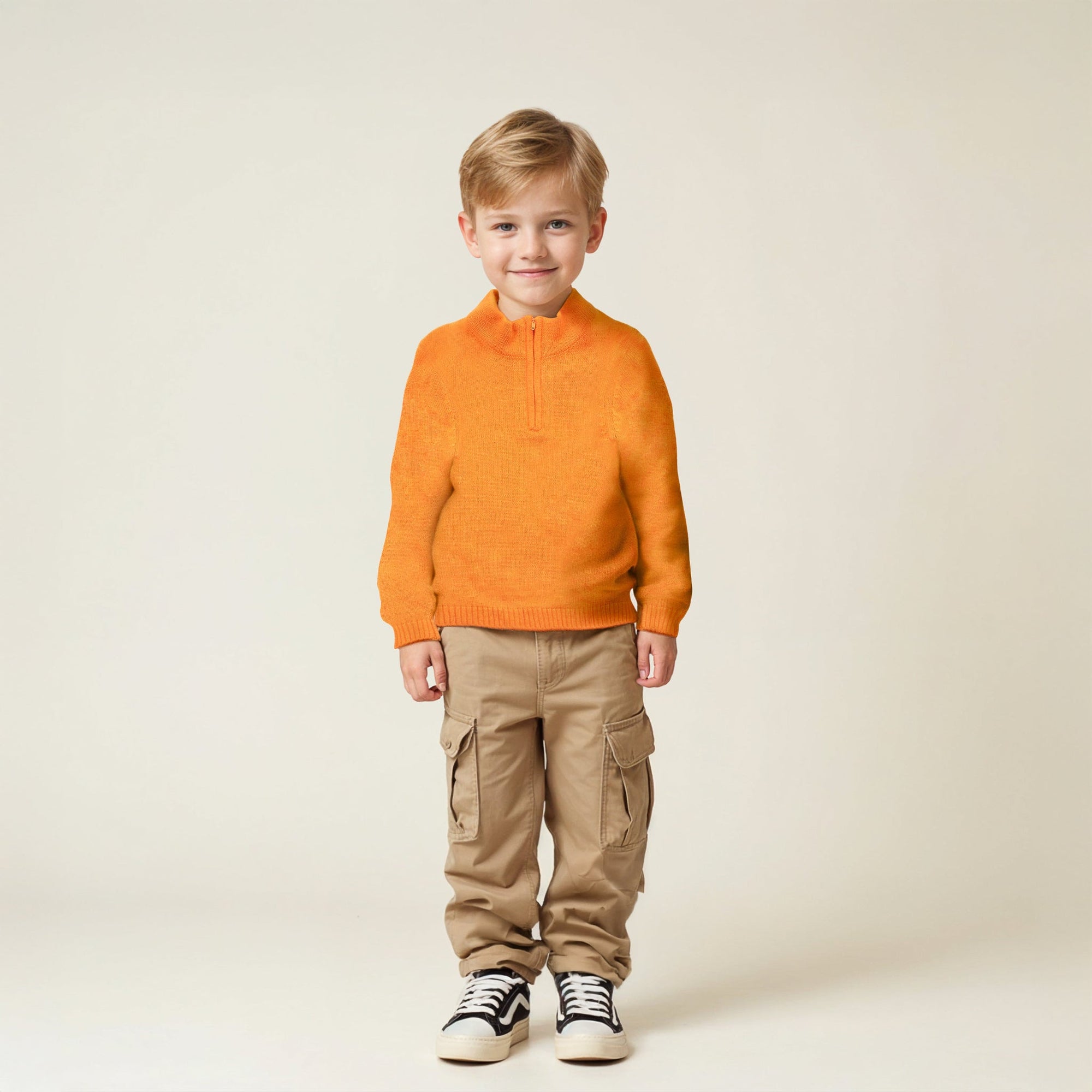 KIDS HALF ZIP SWEATER-0