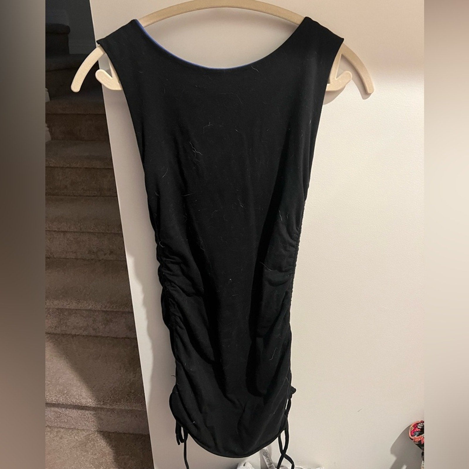 Pre-Loved Reversible Side Cinch Mini Dress – Purple/Black