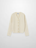 Back Wide Ribbed Cardigan Sweater-Ivory-0