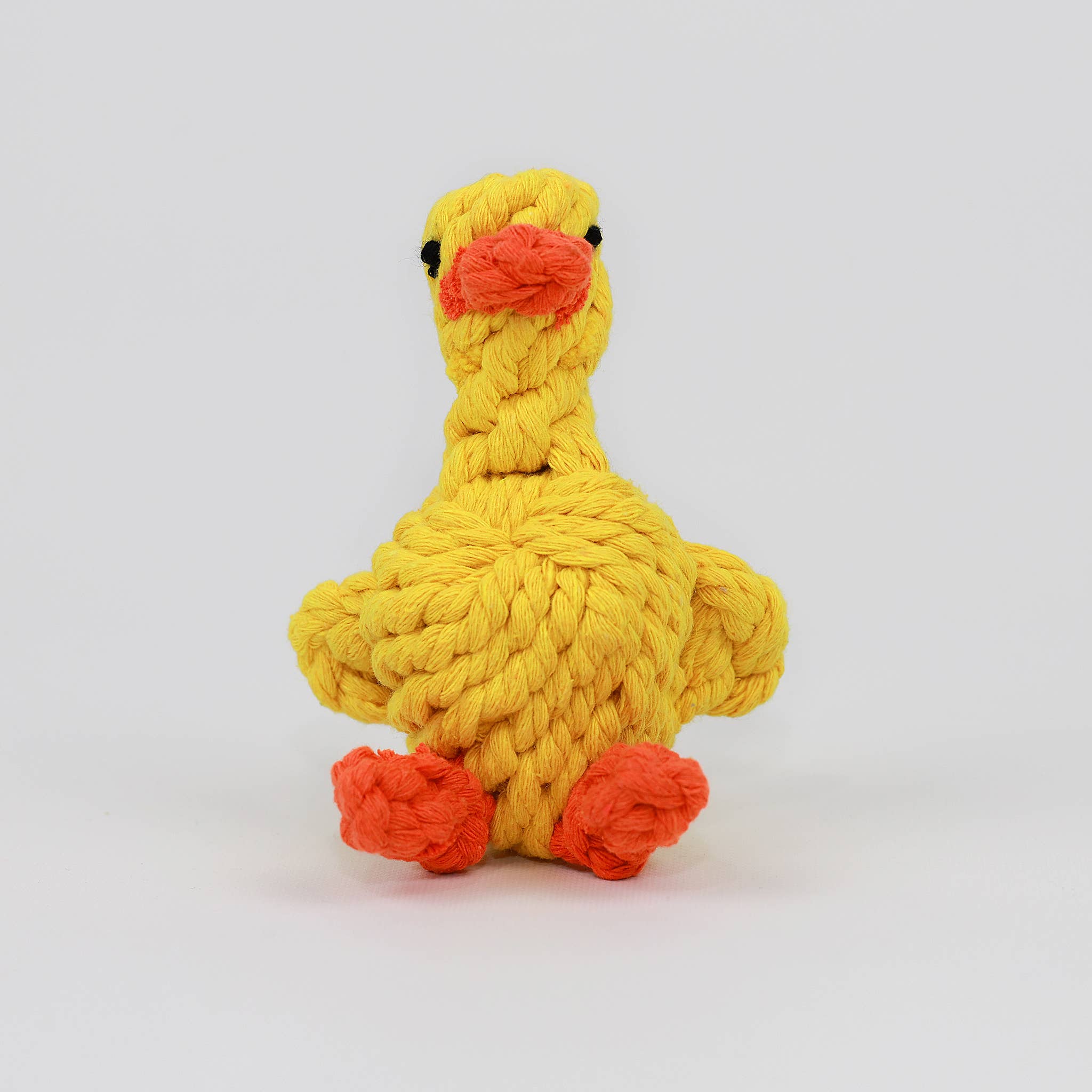 Monli Handcrafted Sunny the Yellow Duck Rope Toy For Small Dogs