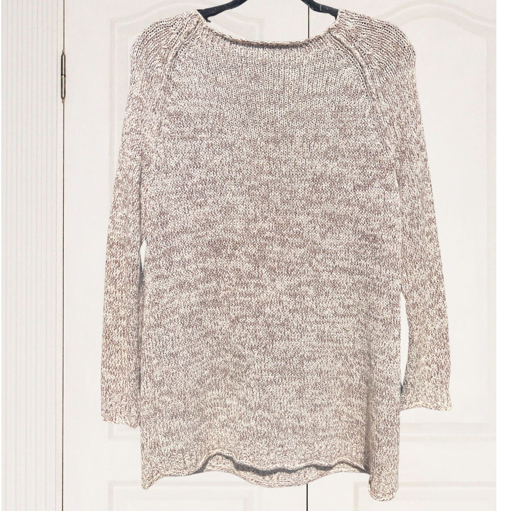 DKNY Long Sweater – Brown/White