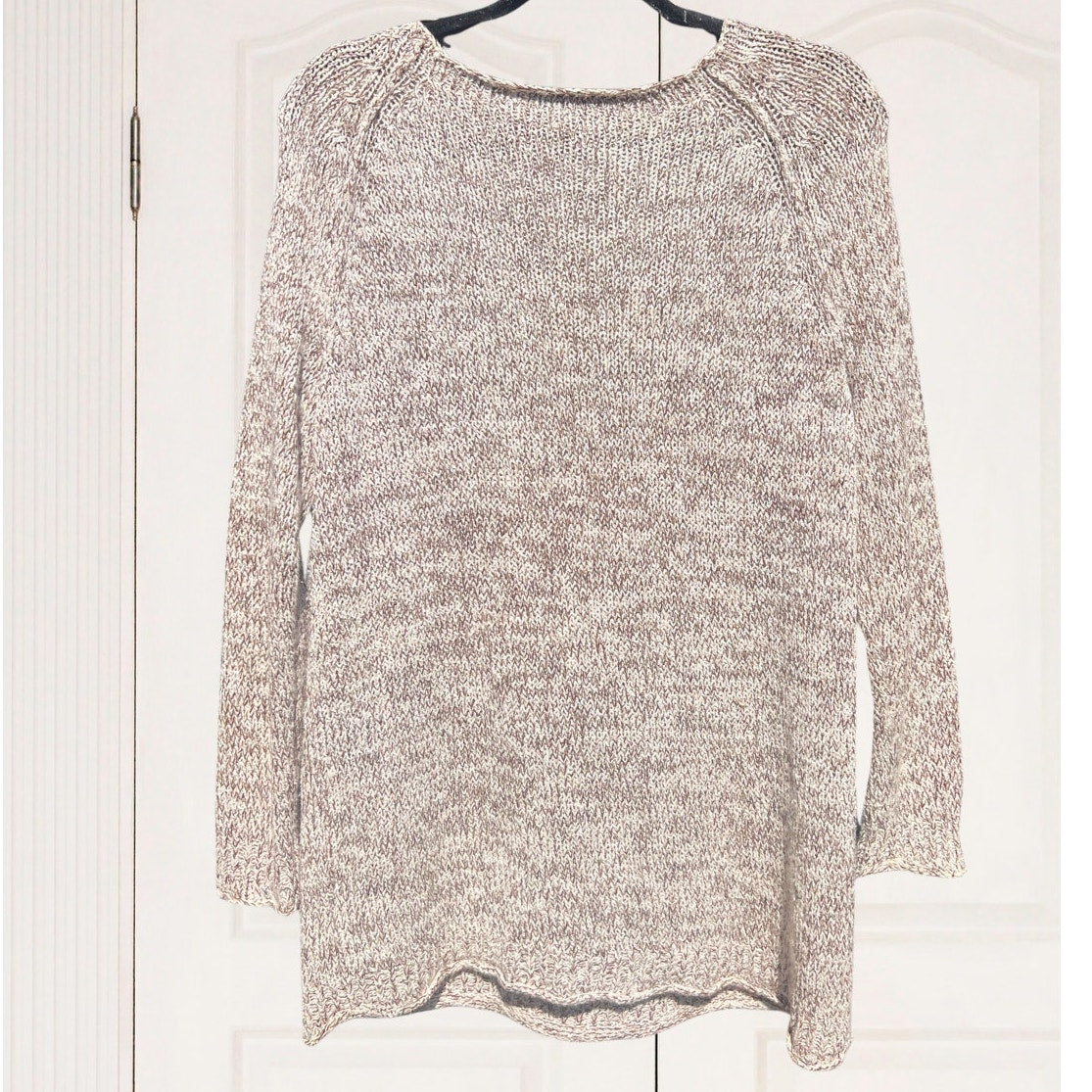 DKNY Long Sweater – Brown/White