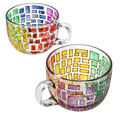 Renaissance Stained Glass Coffee Cup Mug Set Of 2 By Festive Colorful Coffee Cups St-0