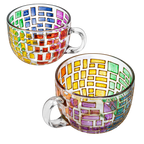 Renaissance Stained Glass Coffee Cup Mug Set Of 2 By Festive Colorful Coffee Cups St-0
