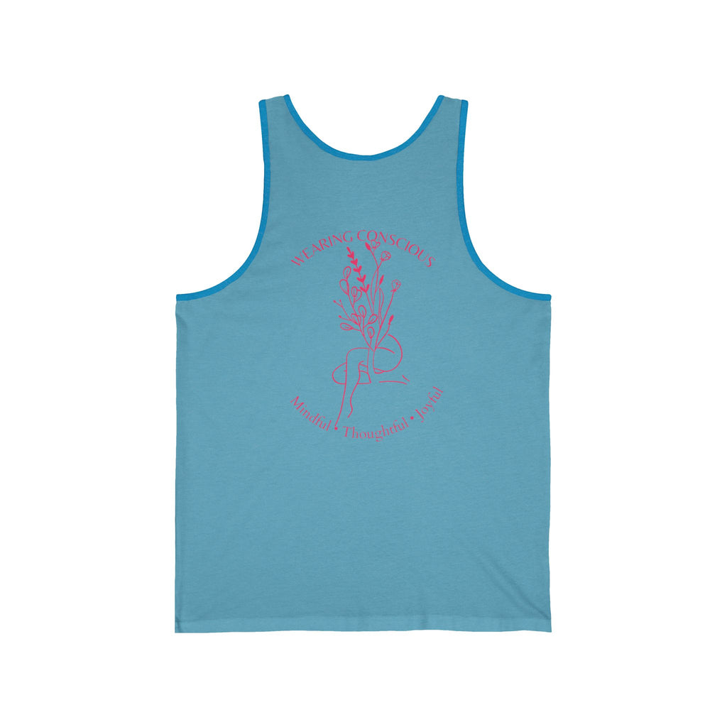 Two-Sided Mindful Thoughtful Joyful Athletic Tank - Unisex Fit