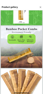Pocket Sustainable Bamboo Hair Comb