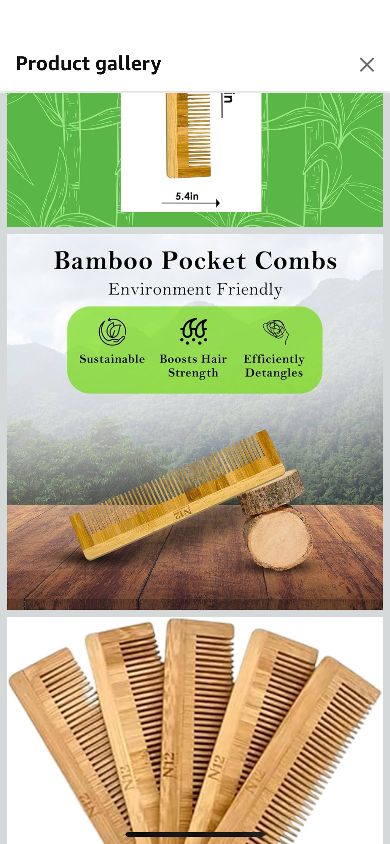 Pocket Sustainable Bamboo Hair Comb