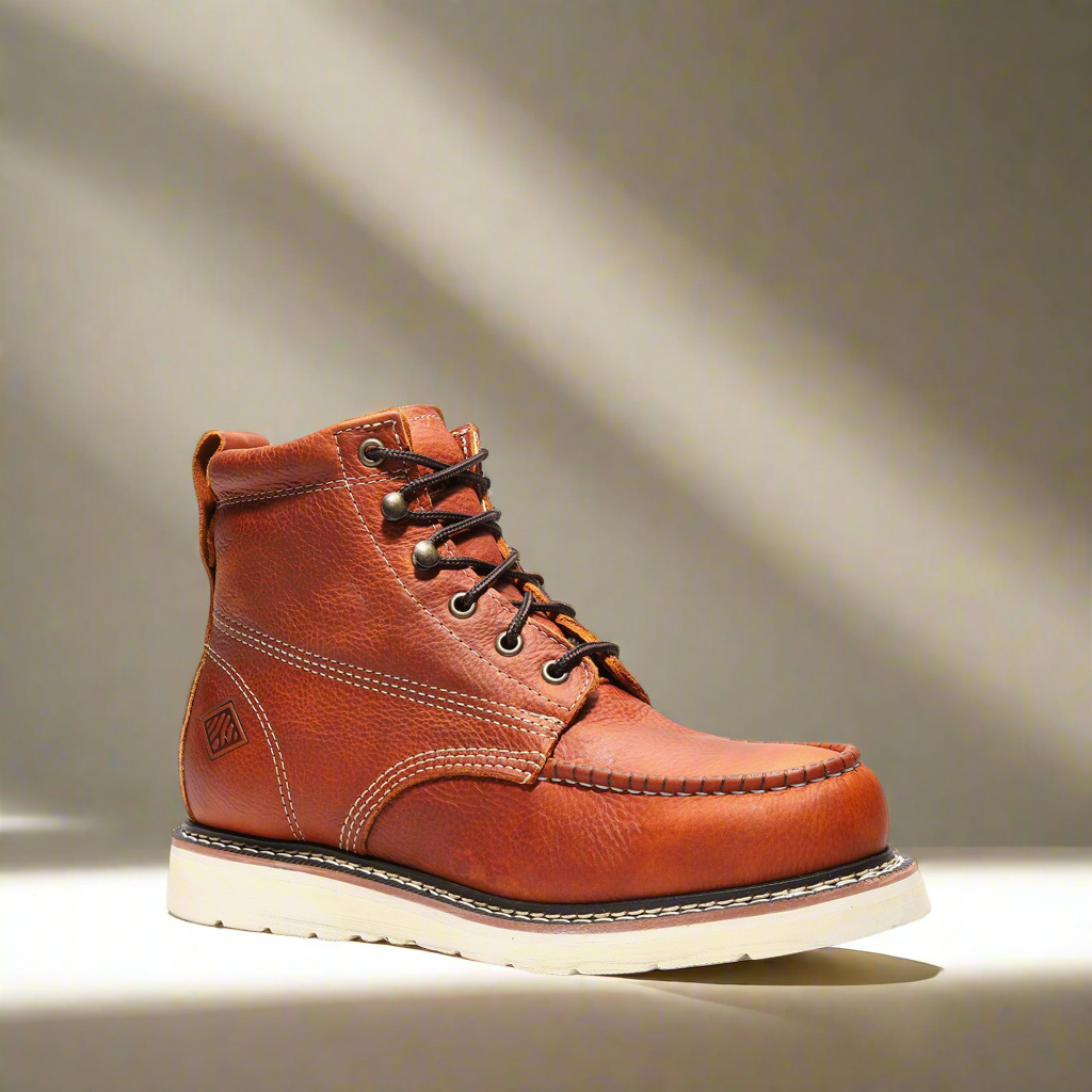 Frontier Classic 6" Moc Toe Steel Toe Boot – Golden Brown