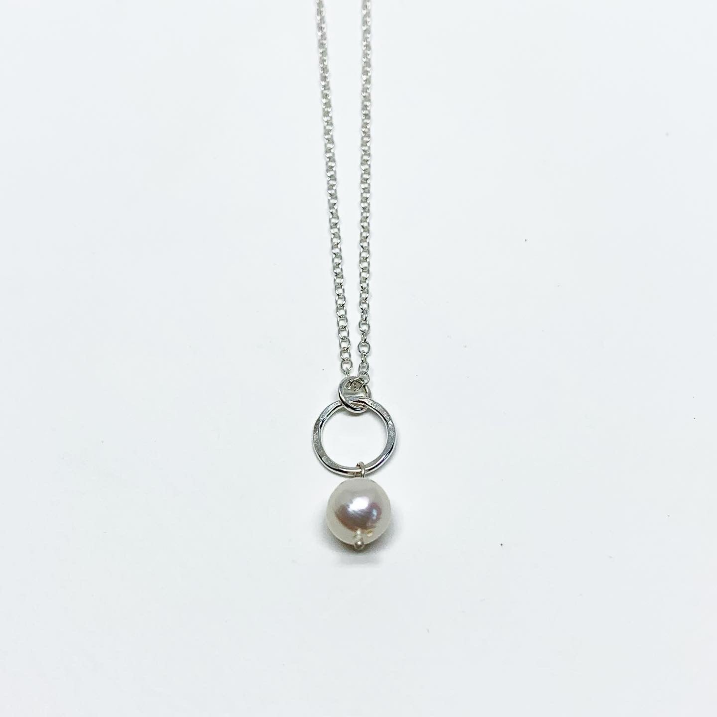 Mermaid Pearl Drop Charm Necklace-5