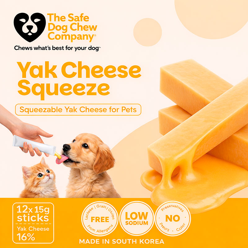 Yak Cheese Squeeze — Natural Meal Topper + Training Treat for Dogs