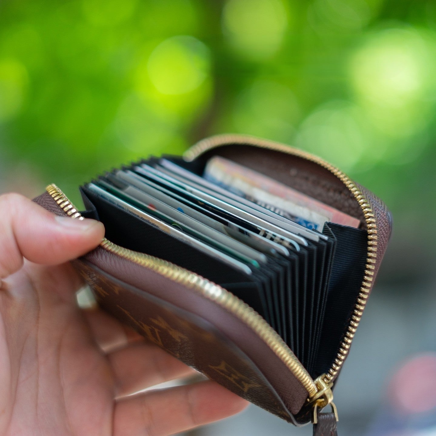 Recycled Louis Vuitton Wallet – Upcycled Luxury Card Holder Made to Order