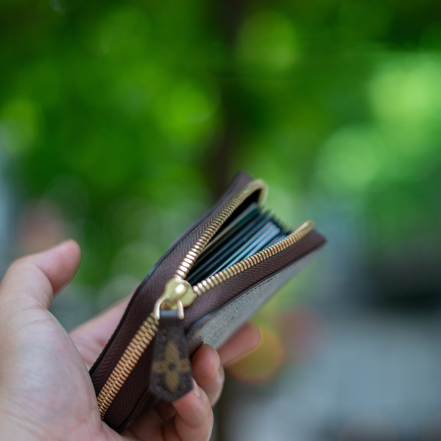 Recycled Louis Vuitton Wallet – Upcycled Luxury Card Holder Made to Order