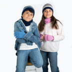 KIDS CASHMERE GLOVES - FIRE RED-1