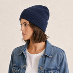 CASHMERE BEANIE- CLASSIC NAVY-0