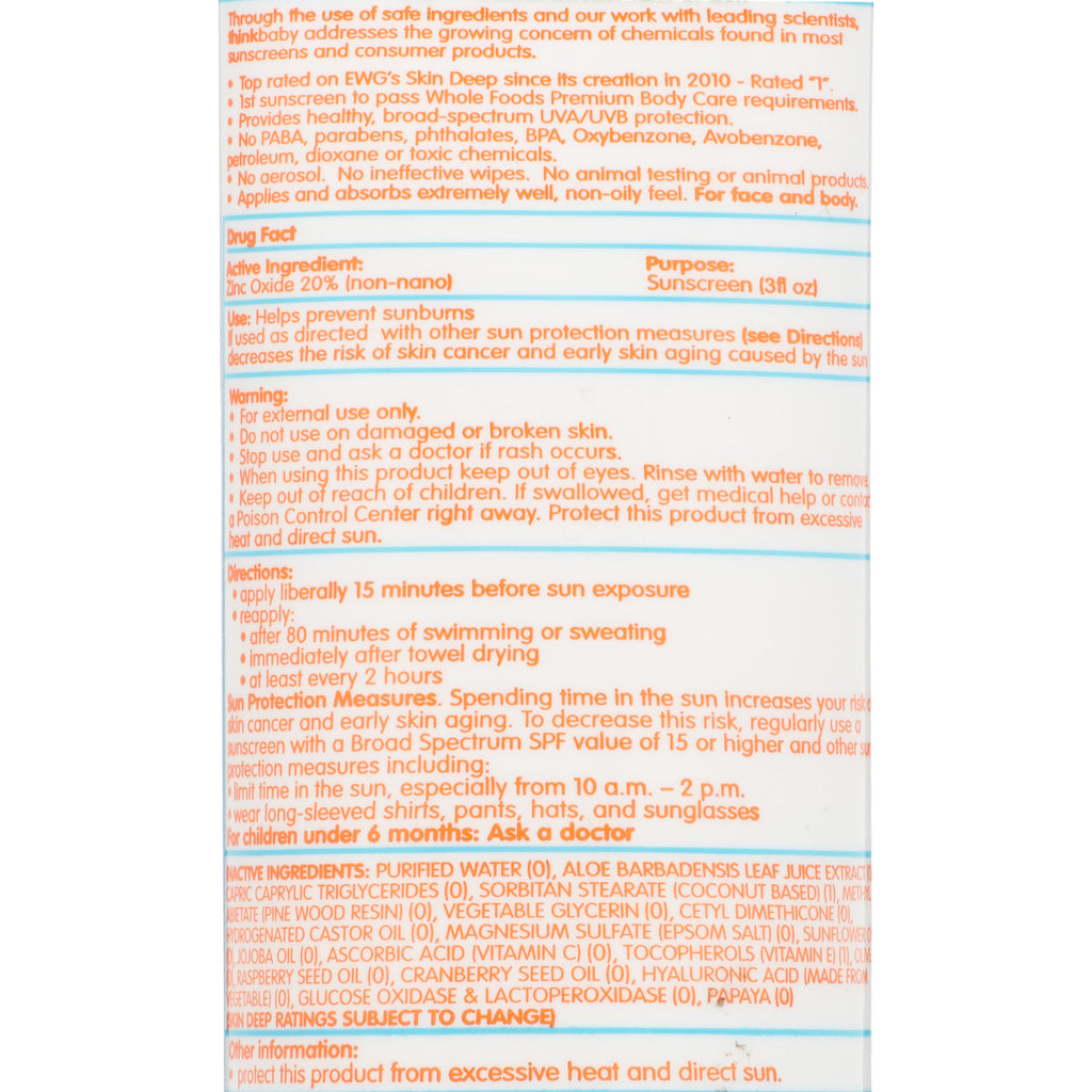 Think Baby SPF 50 Sunscreen (3 Oz)-5