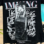 IMKING Edgy Woman with Blindfold Women’s V-Neck Pre-Loved Tee