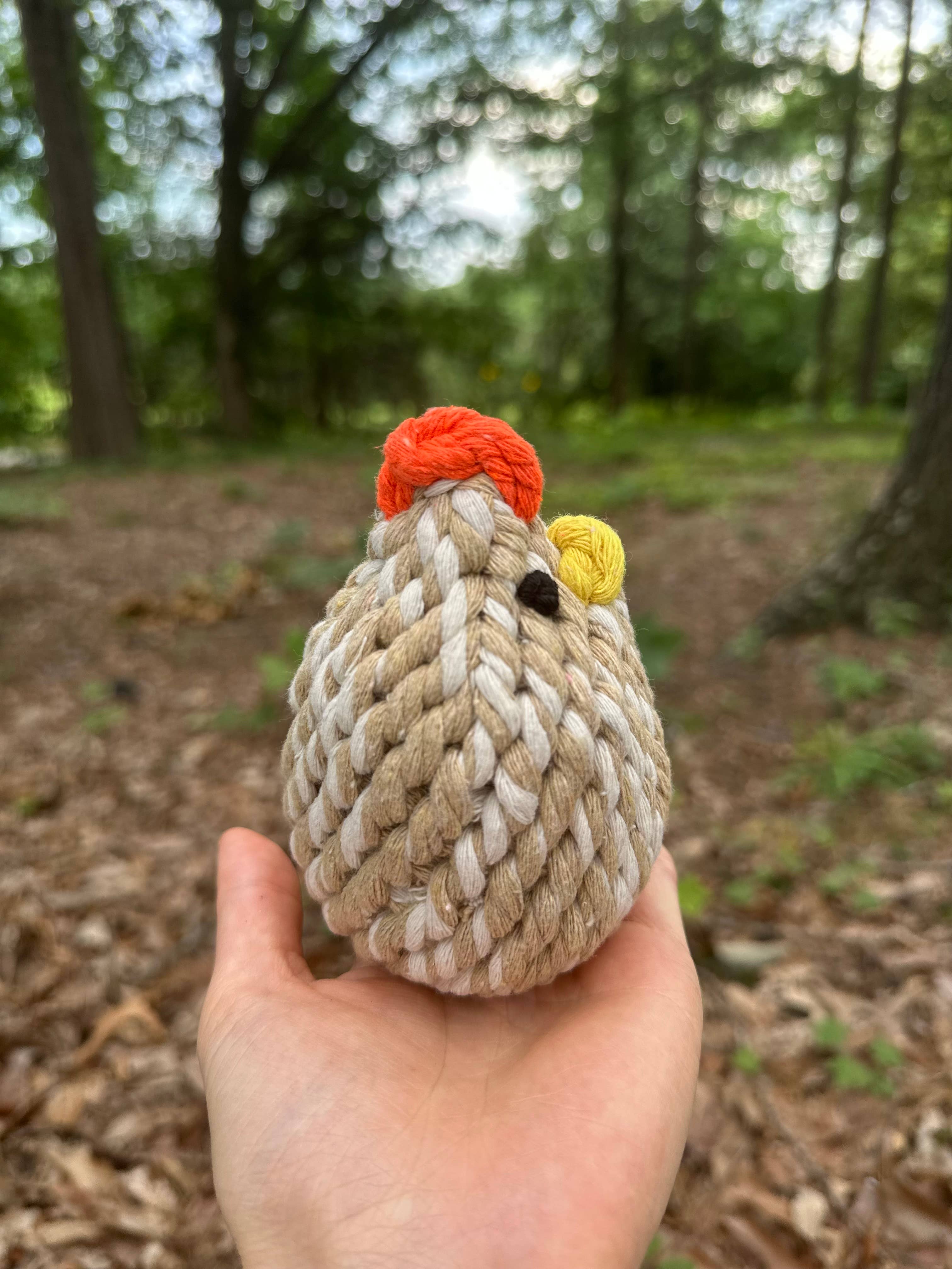 Monli Handcrafted Sustainable Chicken Rope Toy