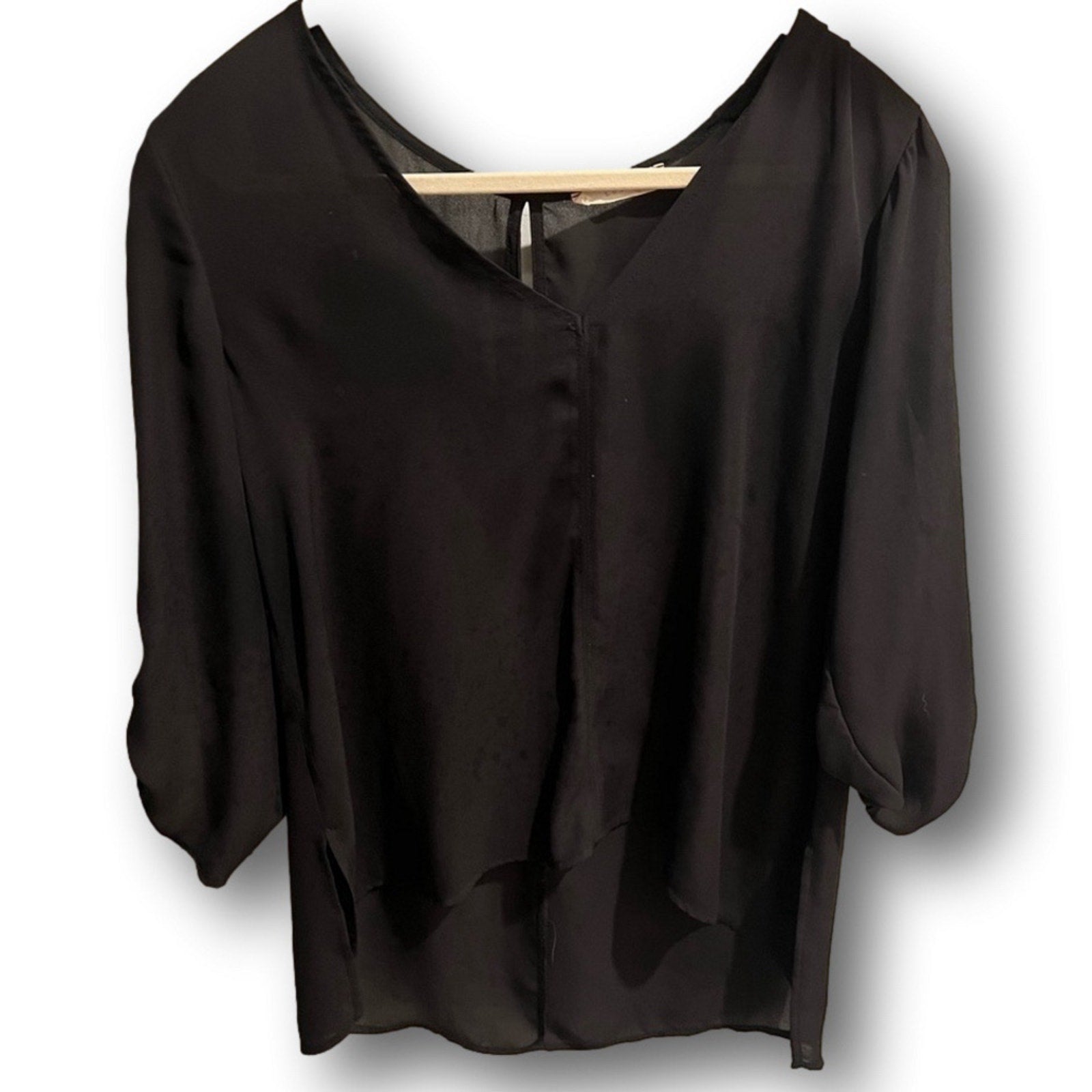 Lush Brand Semi-Sheer Hi-Low Blouse