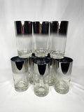 Vintage Silver Tall Mirror Cocktail Glasses/Barware Glasses – Set of 8