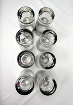 Vintage Silver Tall Mirror Cocktail Glasses/Barware Glasses – Set of 8