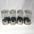 Vintage Silver Tall Mirror Cocktail Glasses/Barware Glasses – Set of 8