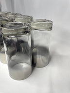 Vintage Silver Tall Mirror Cocktail Glasses/Barware Glasses – Set of 8