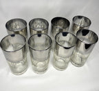 Vintage Silver Tall Mirror Cocktail Glasses/Barware Glasses – Set of 8