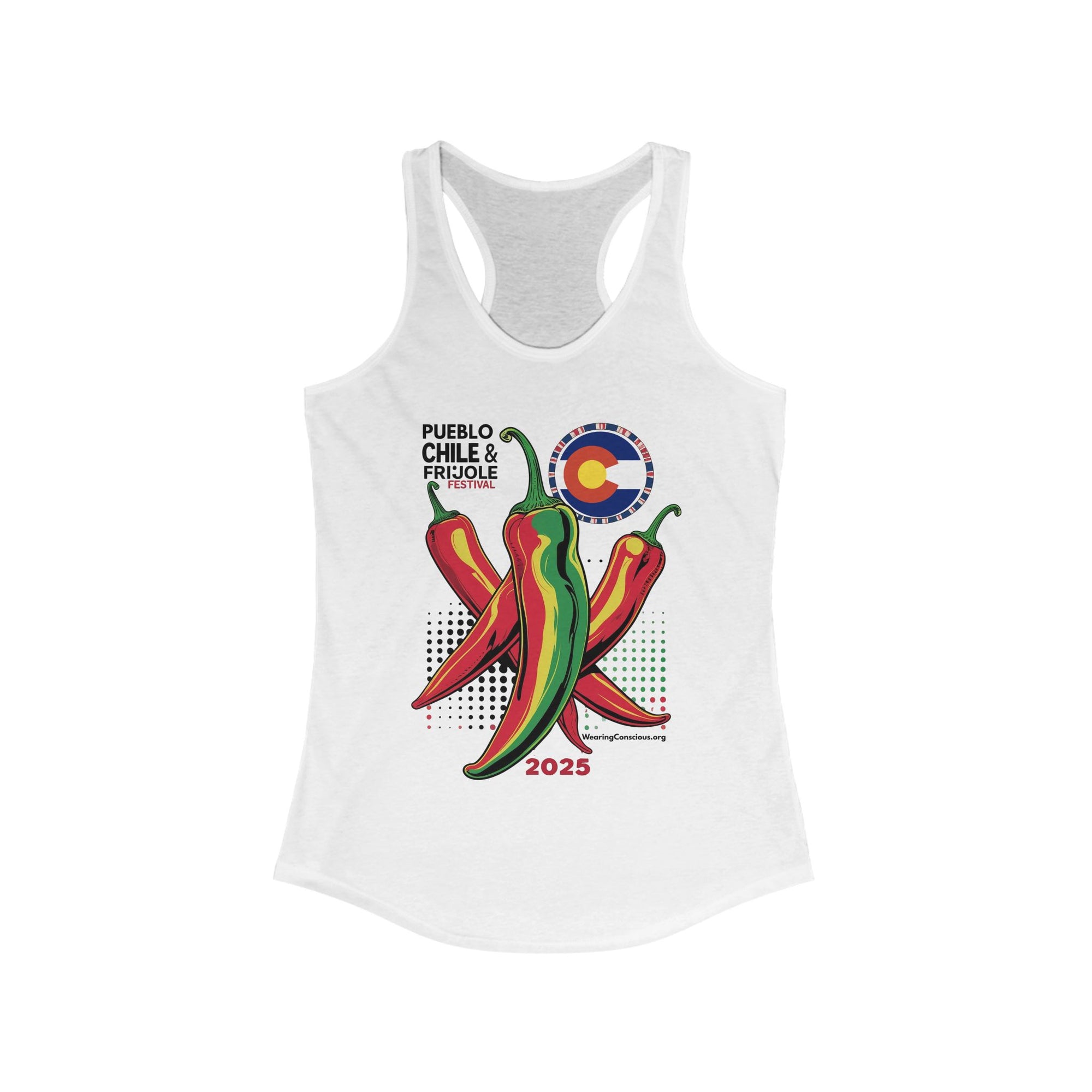 Pueblo Chile & Frijoles Festival Racerback Tank Top – Pueblo Chile Shirt, Festival Apparel, Graphic Tee