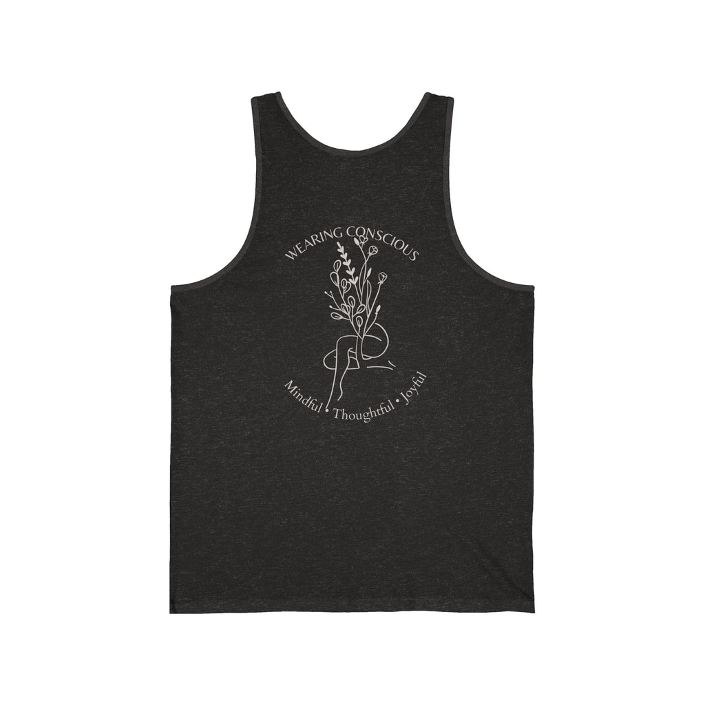 Two-Sided Mindful Thoughtful Joyful Athletic Tank - Unisex Fit